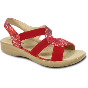 Japanese Sandals Wood kozi Women Sandal OY3132 Comfort Wedge Sandal Red