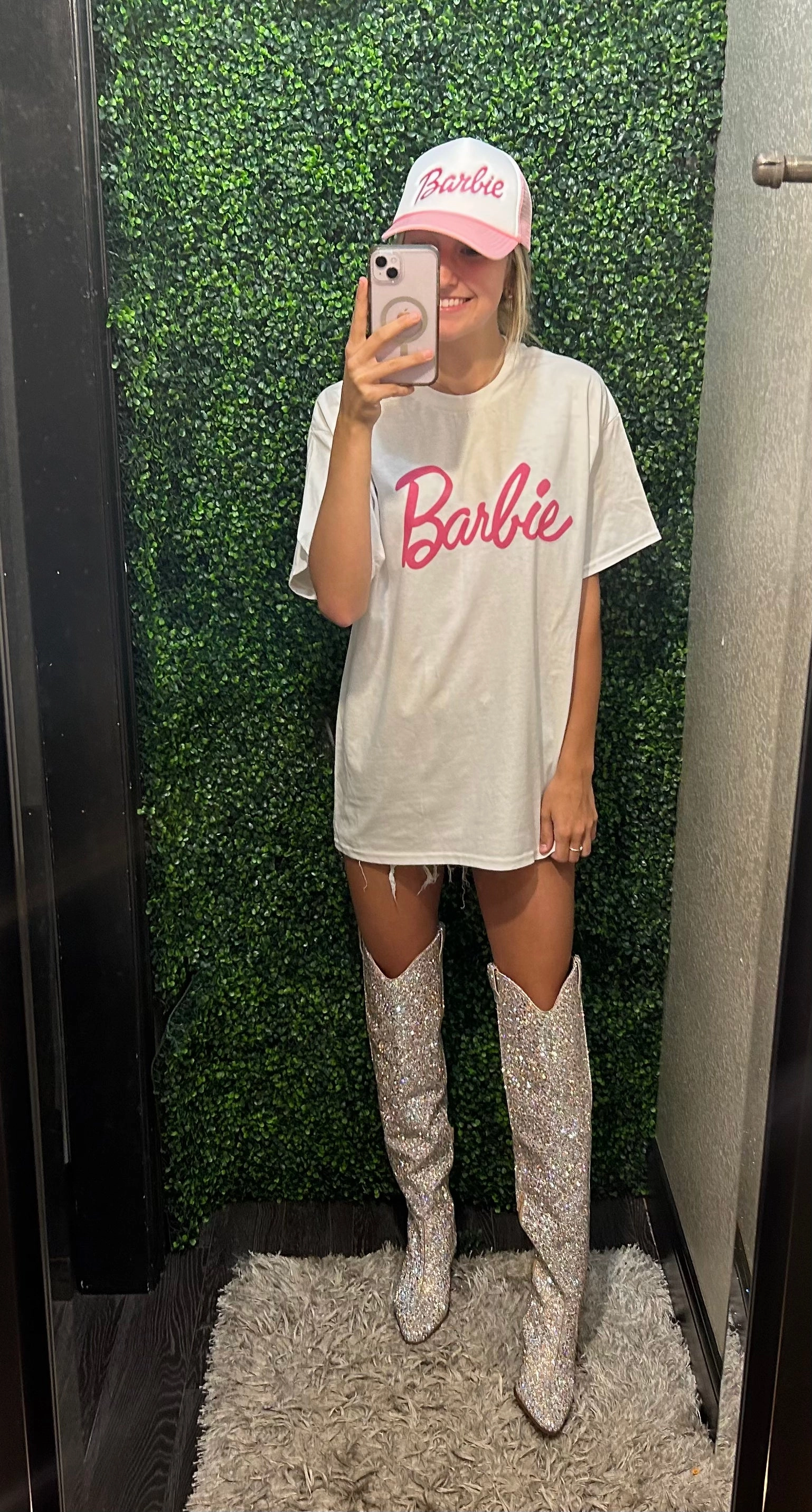 Betsey Johnson Rodeo Over the Knee Boots Square Toe Steel Toe Boots