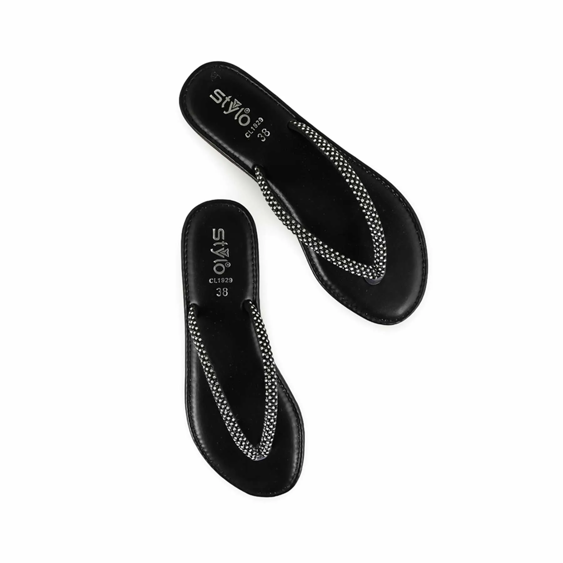 Black Casual Women Chappal CL1929