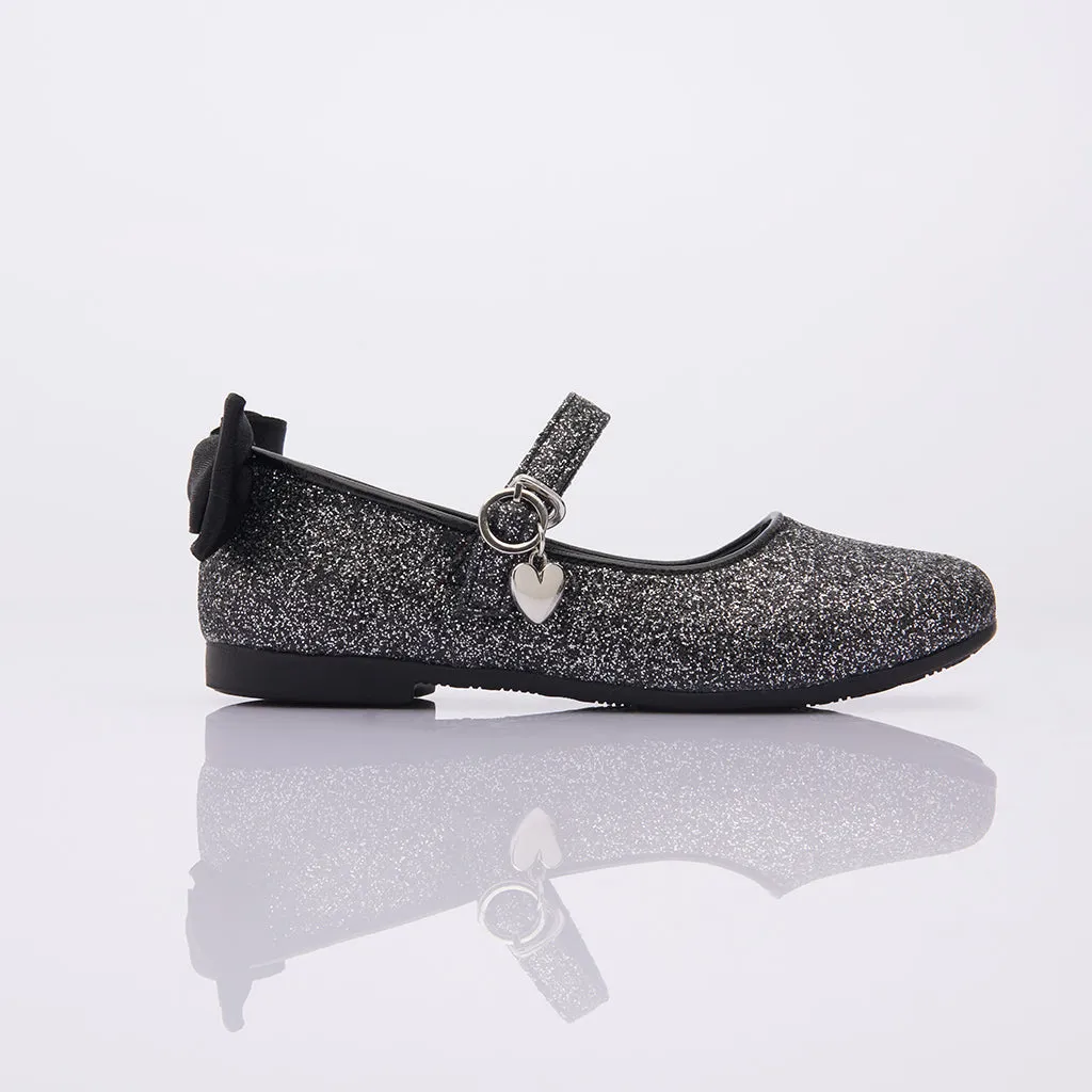 Black Glitter Bow Flats Benefits Of Slip On Casual Shoes
