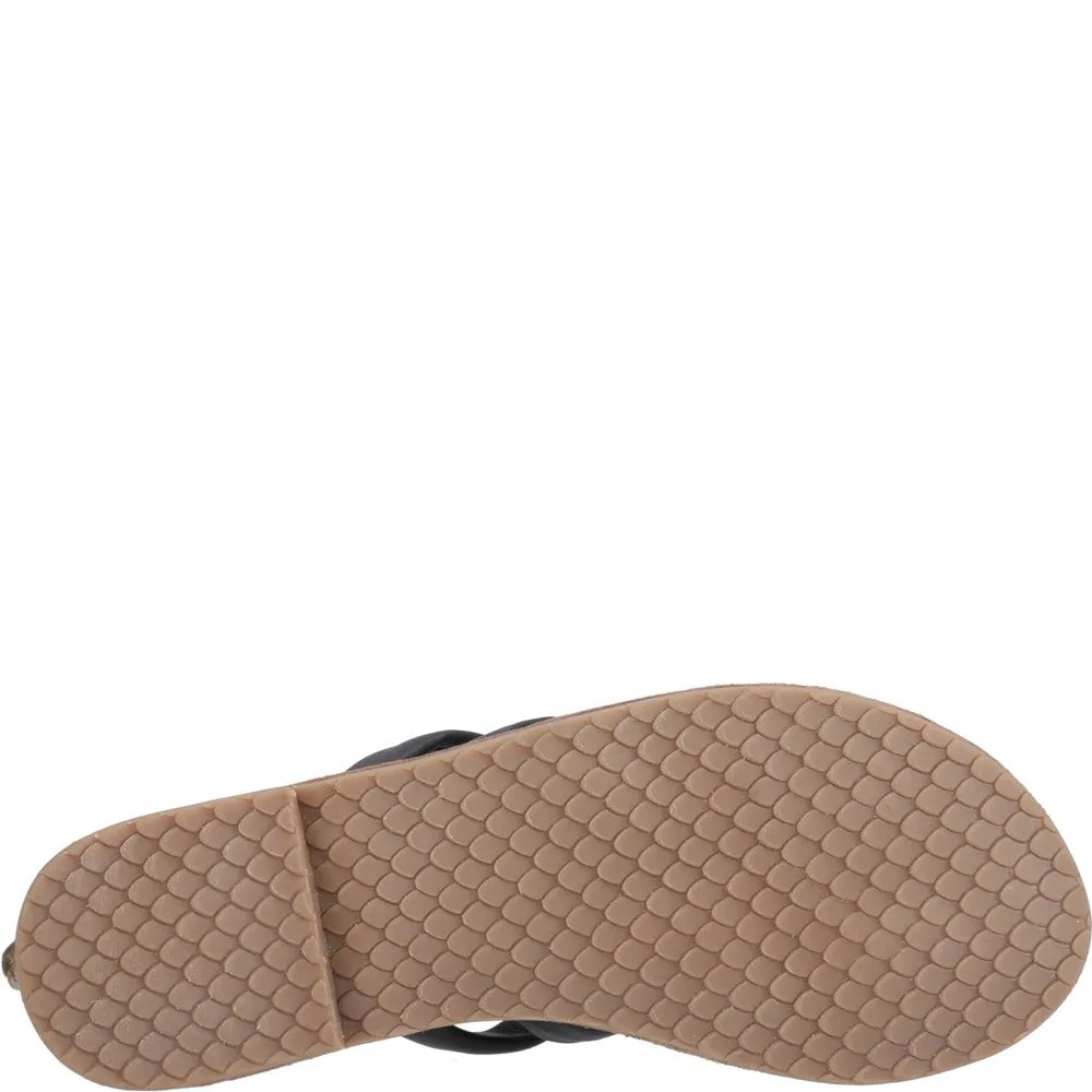 Black Hope Sandals Flat Shoes With Midi Dress