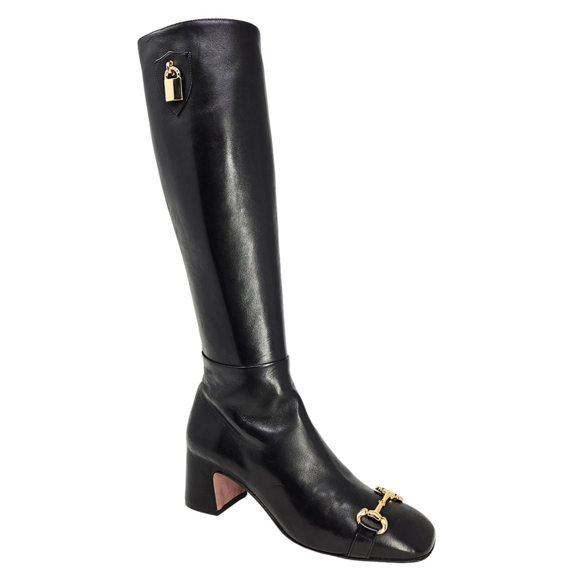 Black Tall Lock Boot