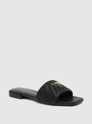 Sandals Barbados Hotels Black Tamsey Slide Sandals