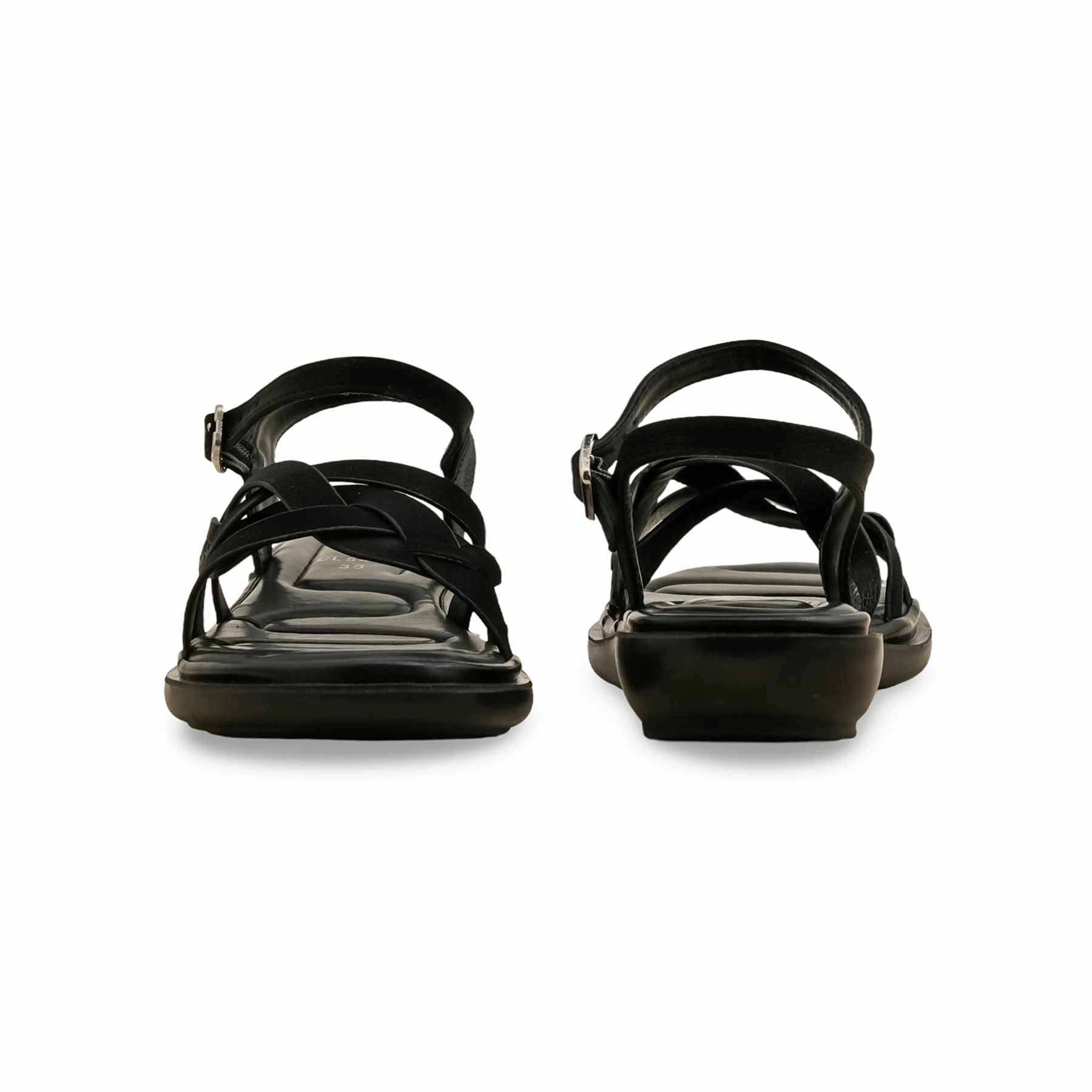 Black Casual Softy For Women CL5490 2 Part Flat Shoes