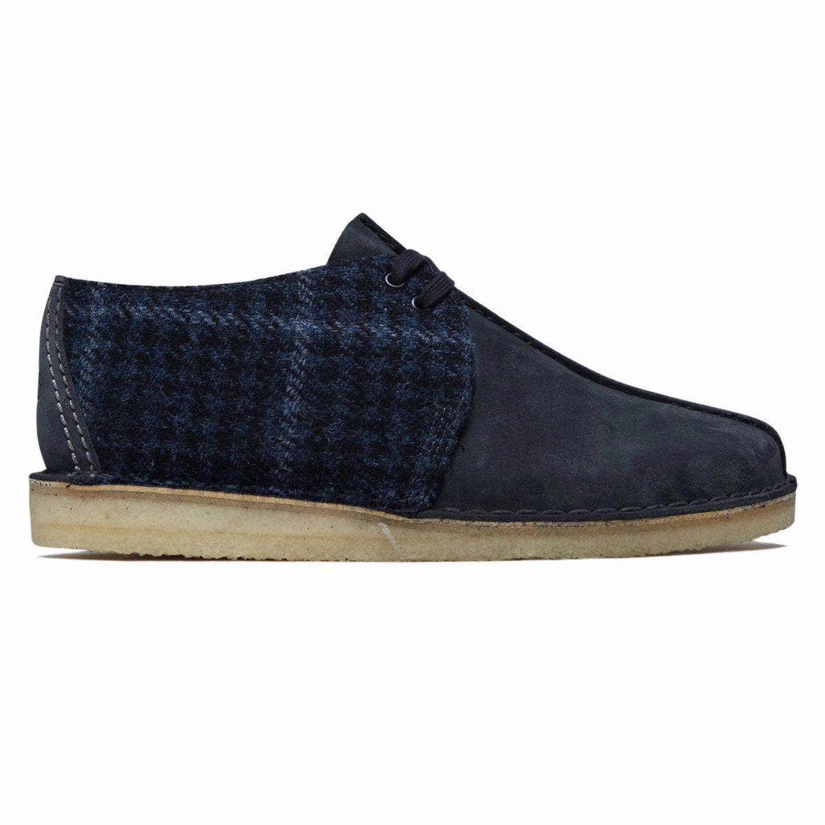 Best Walking Shoe For Flat Feet Clarks Desert Trek Shoes - Navy Tweed