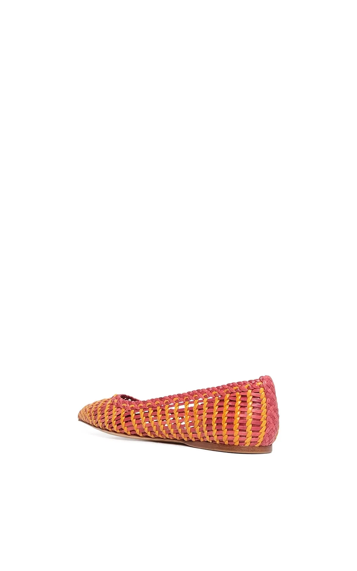 Flat Spd Shoes Aurora Braided Flat Shoe in Pink Multi Leather