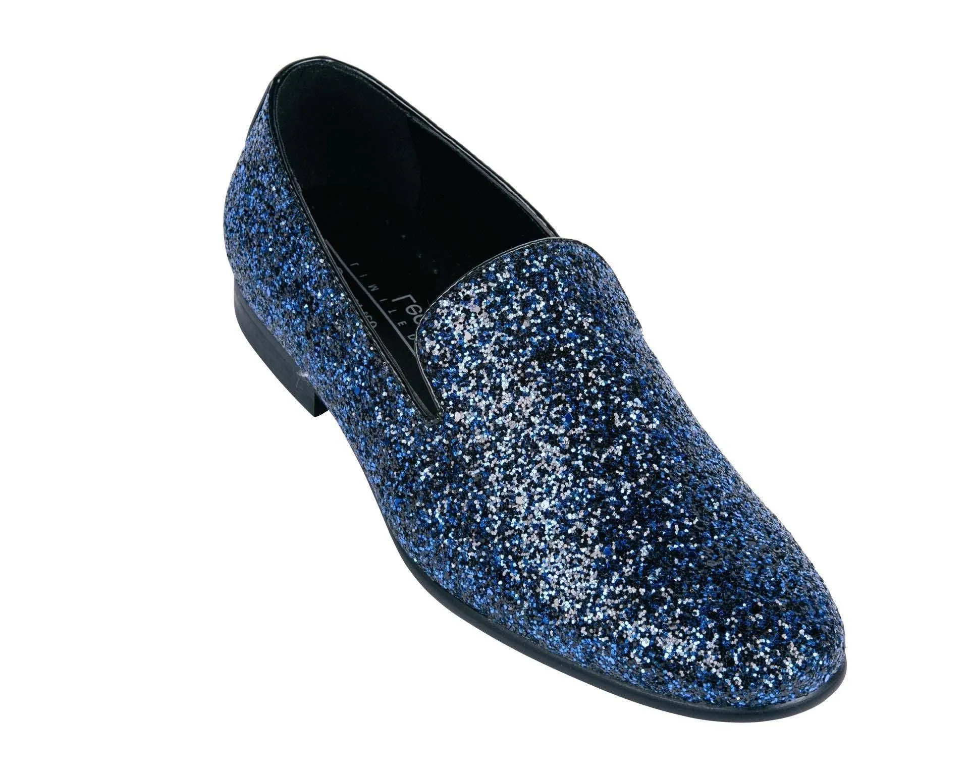 Blue Sparkle Slip On Men's  Shoes Best Dad Slippers