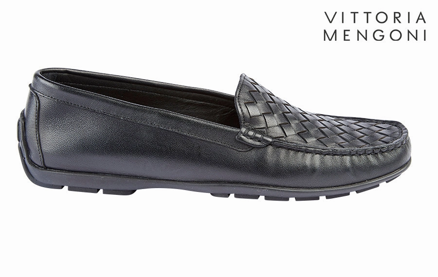 Vm Baba Black Summer Charms Walk Suede Loafers