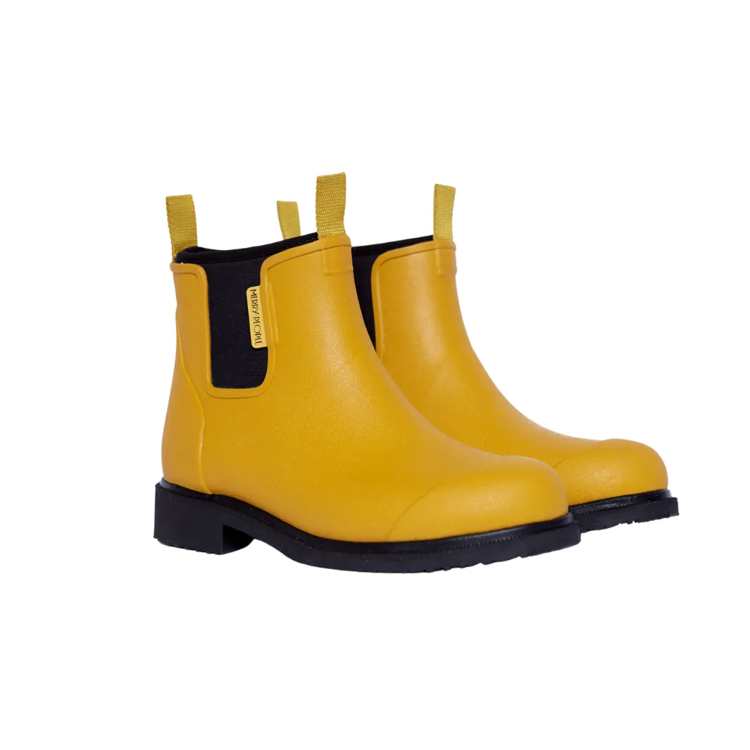 Fur Moon Boots Bobbi Wellington Boot - Mustard Yellow and Black