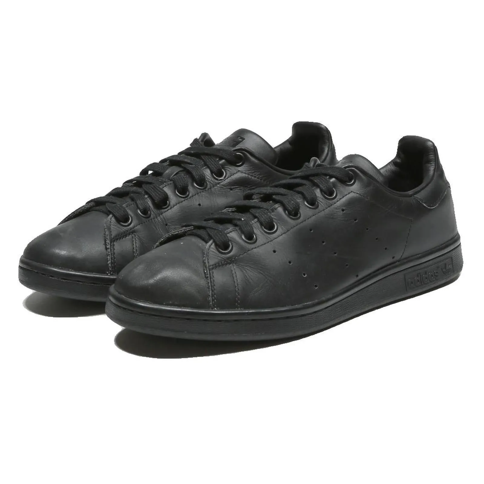 ADIDAS Stan Smith Mens Leather Black Trainers UK 8 Classic Comfortable Style Adidas Arsenal Shoes