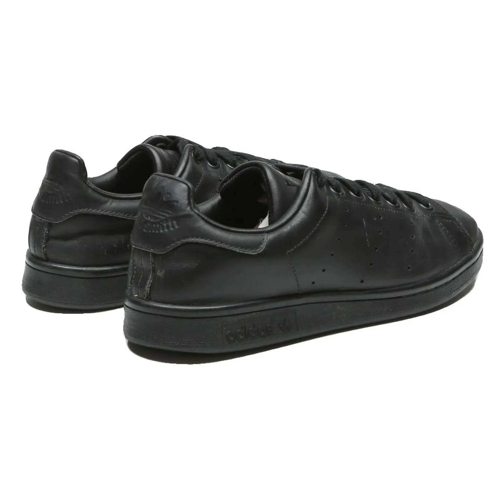 ADIDAS Stan Smith Mens Leather Black Trainers UK 8 Classic Comfortable Style Adidas Laceless Shoes