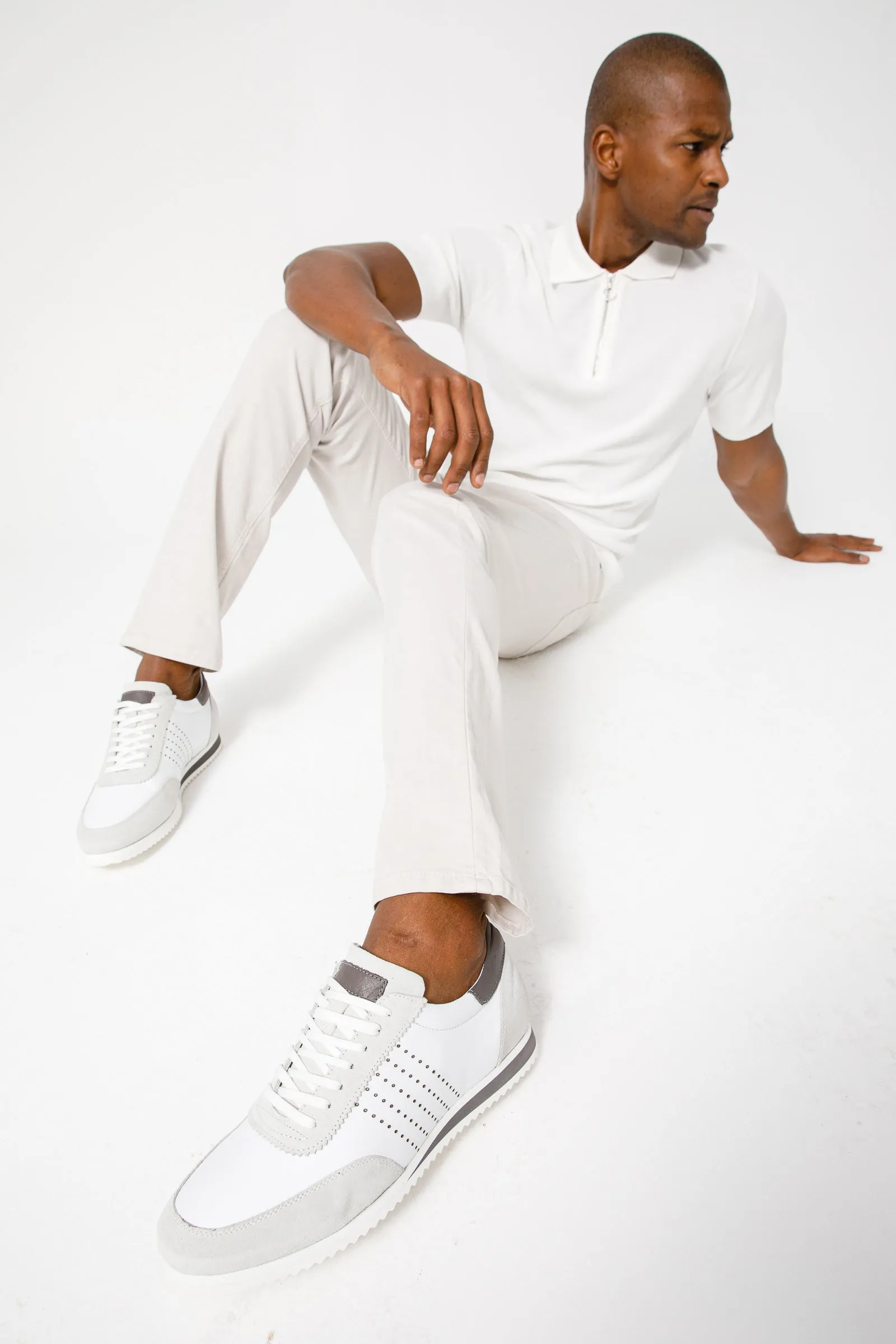 The Rotello White Leather Men Sneaker Final Sale! Sneakers Levis