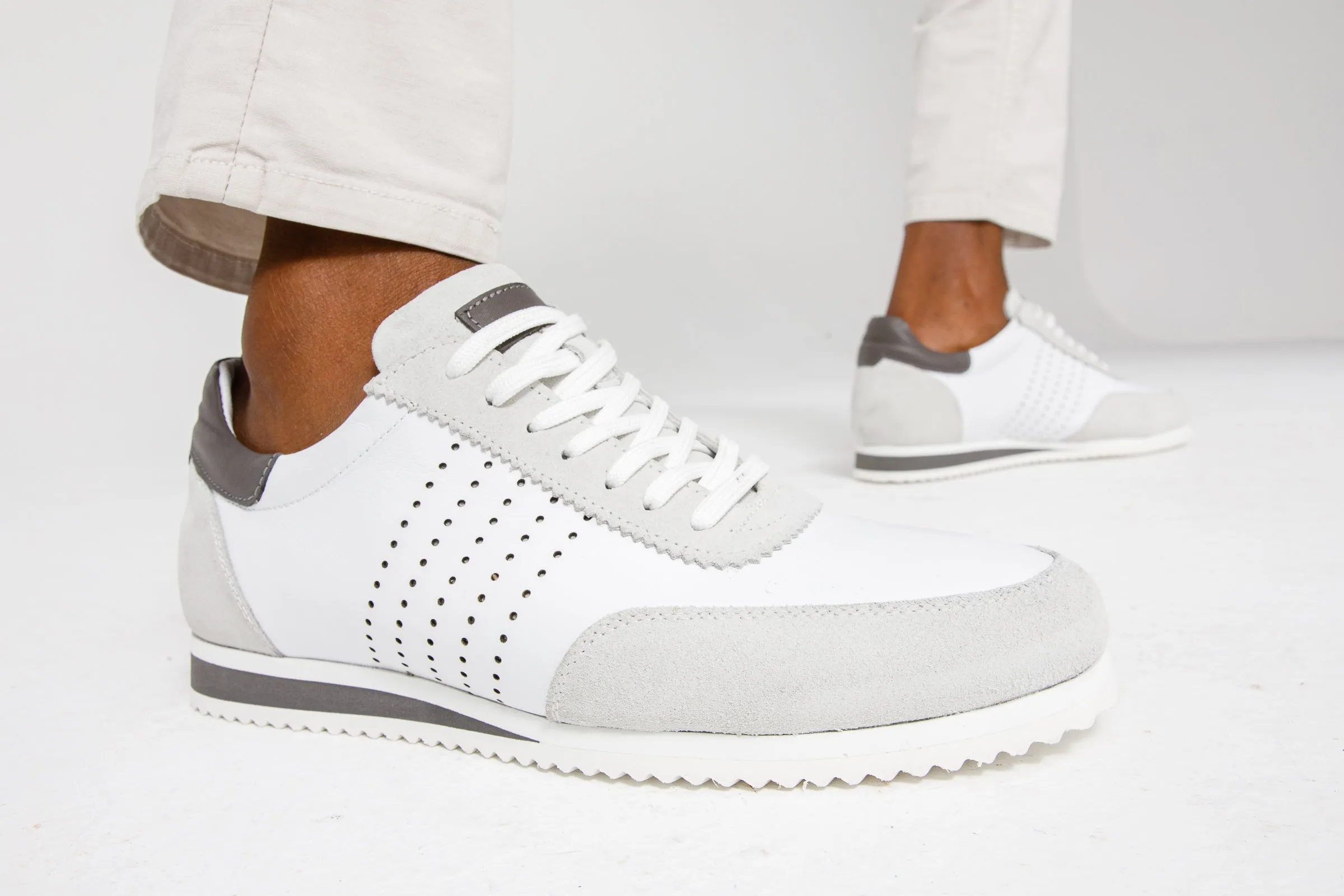 Dr Scholls Platform Sneakers The Rotello White Leather Men Sneaker Final Sale!