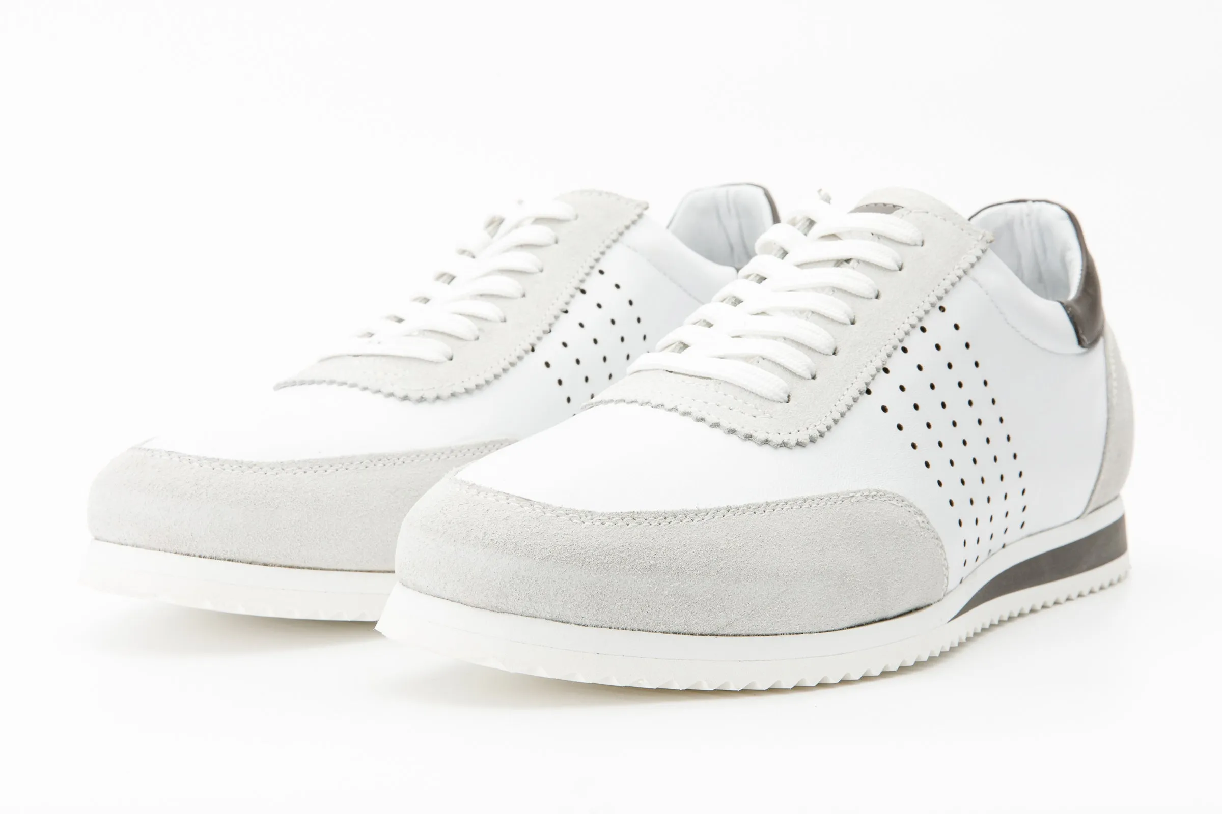The Rotello White Leather Men Sneaker Final Sale! Sneakers In Store
