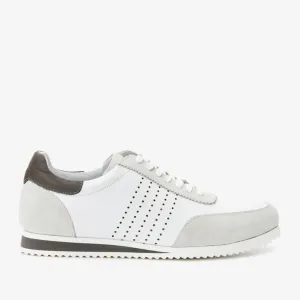 Humana And Silver Sneakers The Rotello White Leather Men Sneaker Final Sale!