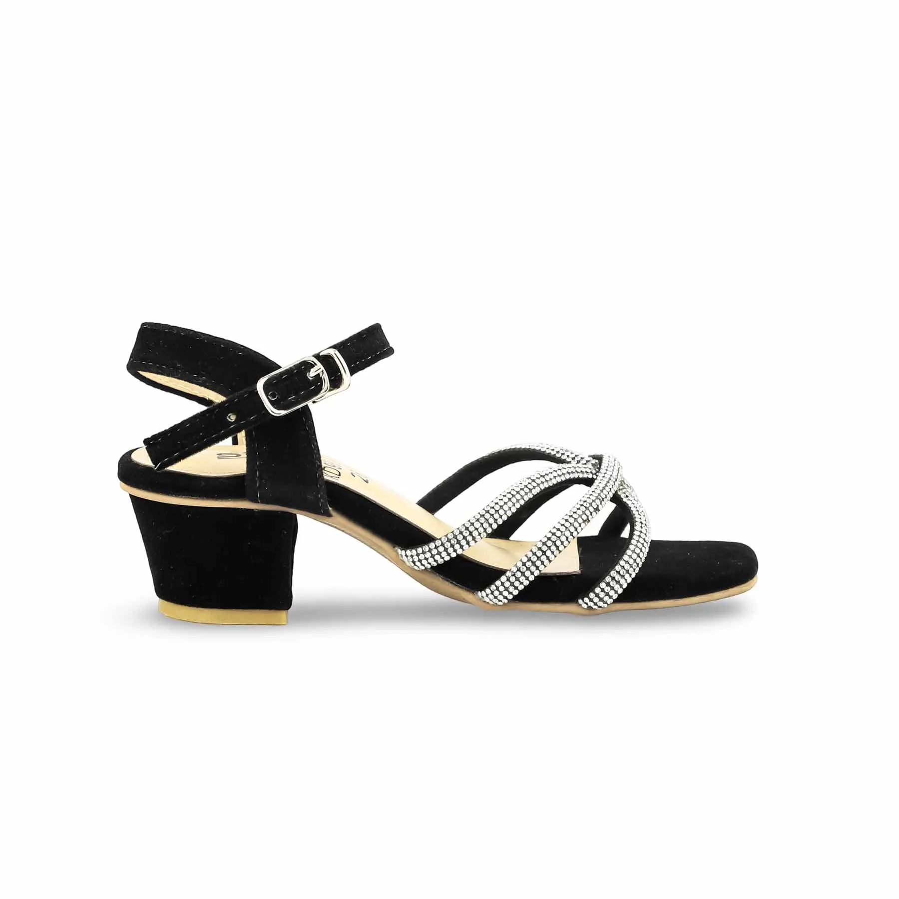 Sandals Vacancies Girls Black Fancy Sandal KD9893