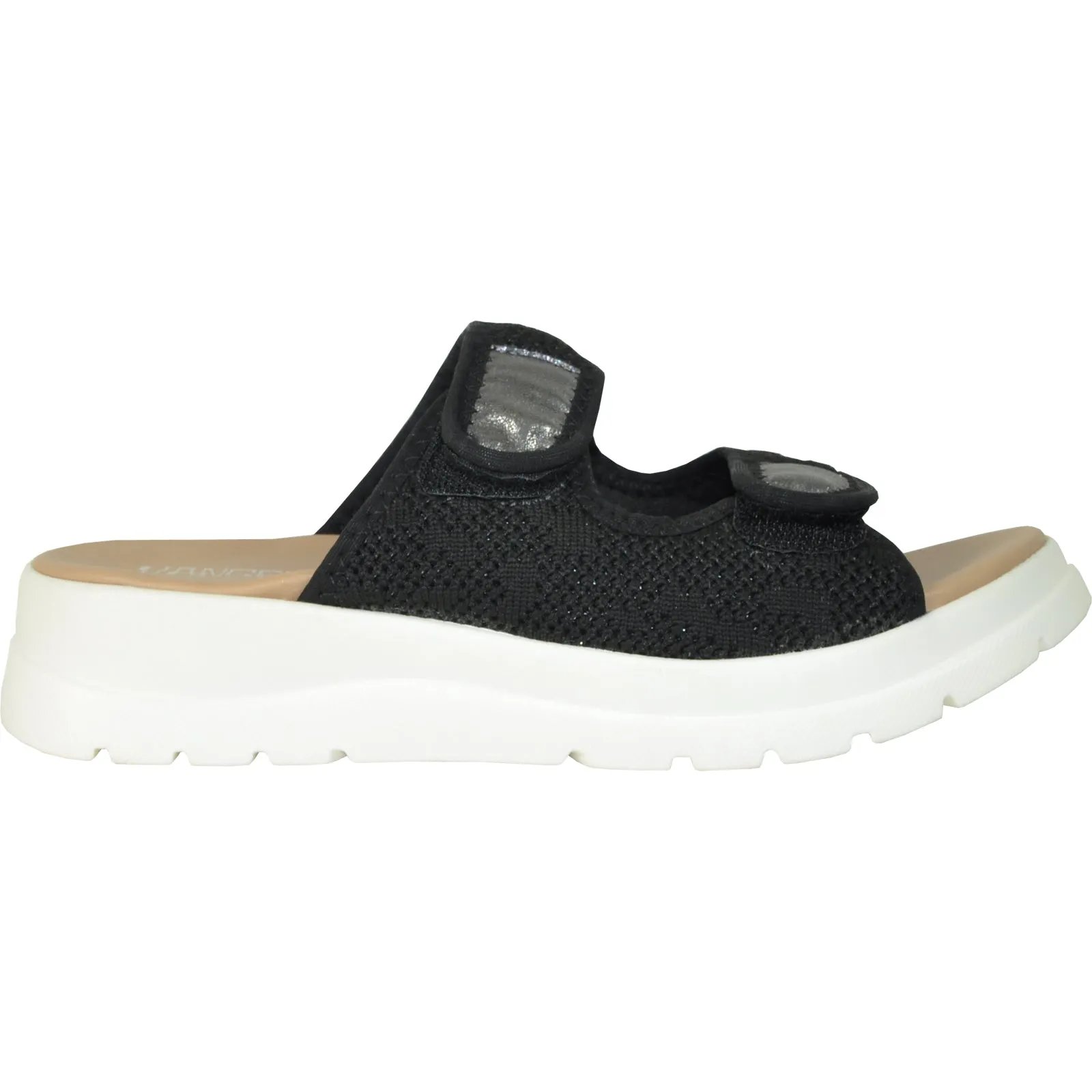 VANGELO Women Sandal LANA Comfort Wedge Sandal Black Jamaica Sandals South Coast