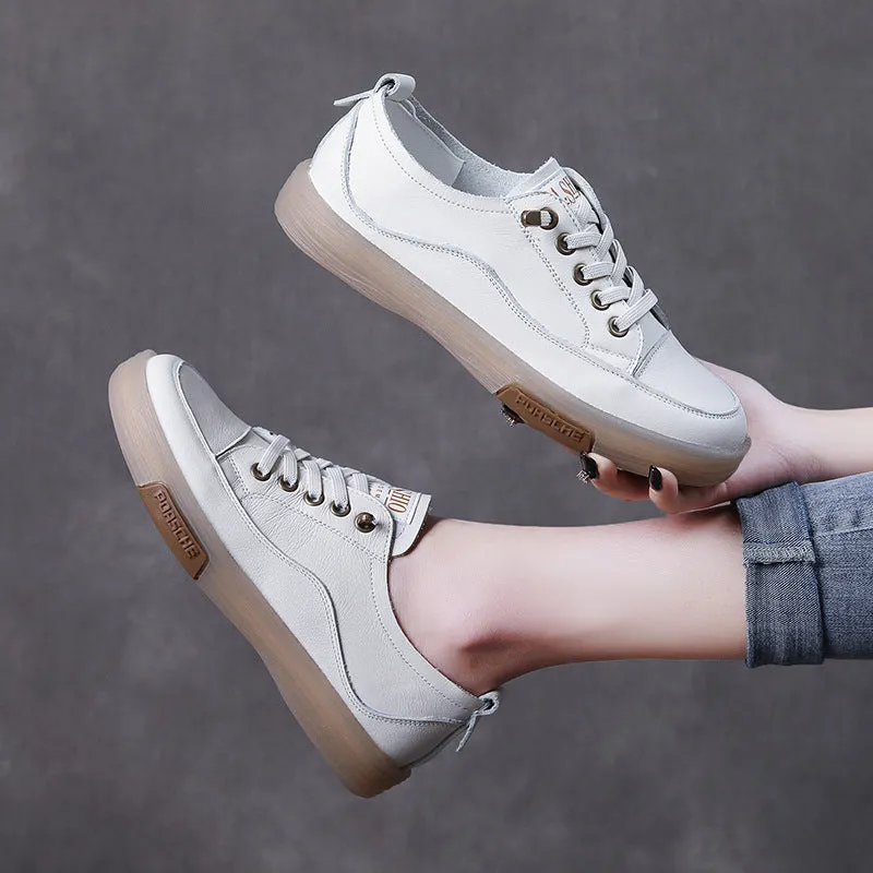 Flat Slip On Shoes For Sale Women's Fashion Leather Soft Flat Casual Shoes