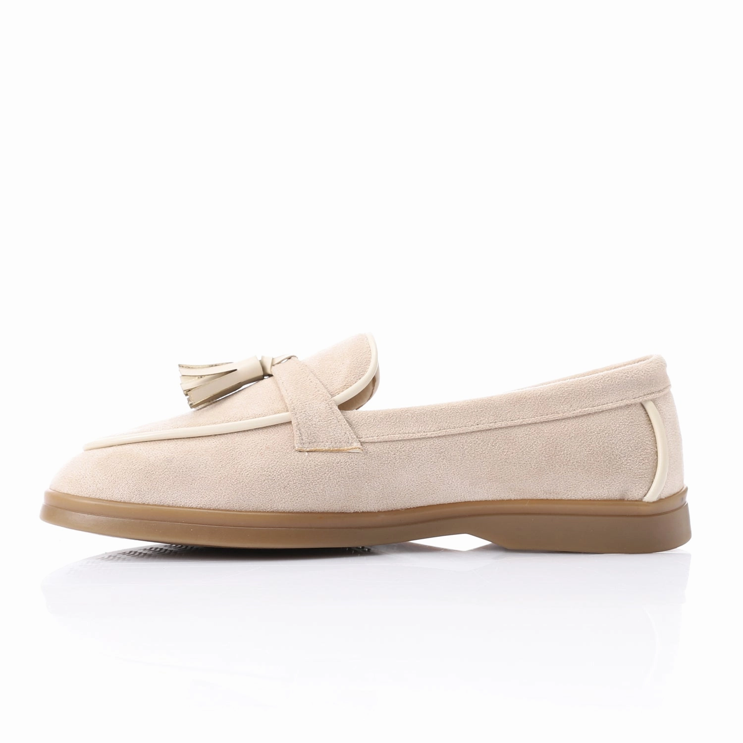 Hush Puppies Penny Loafers Tassel loafers in  beige suede leather