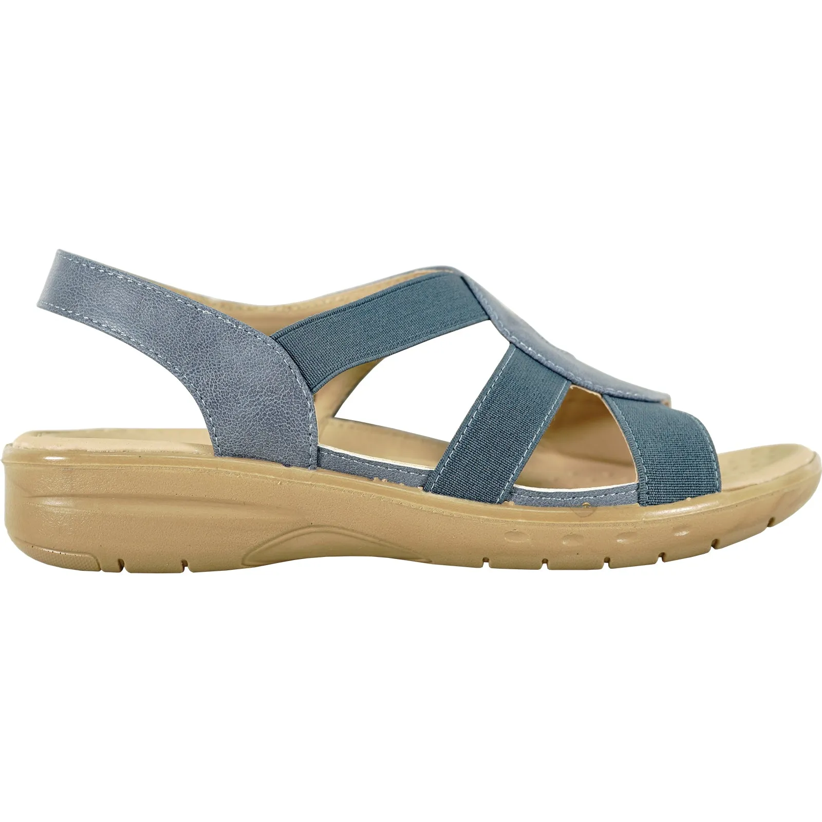kozi Women Sandal OY3132 Comfort Wedge Sandal Navy Sandals Locations Turk And Caicos