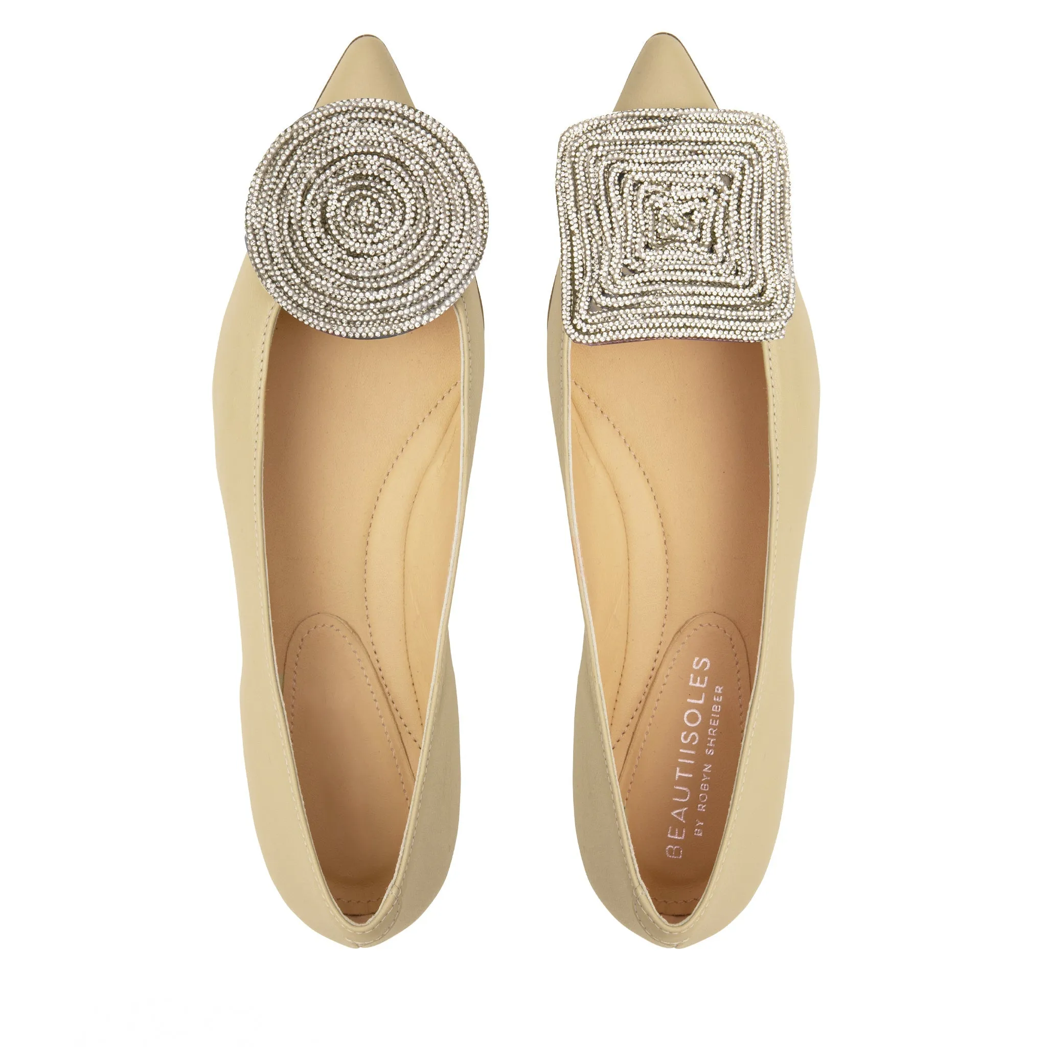 Flat Wedding Shoes For Bride Bonnie Ballerina Women Leather Memory Foam Insole Comfort