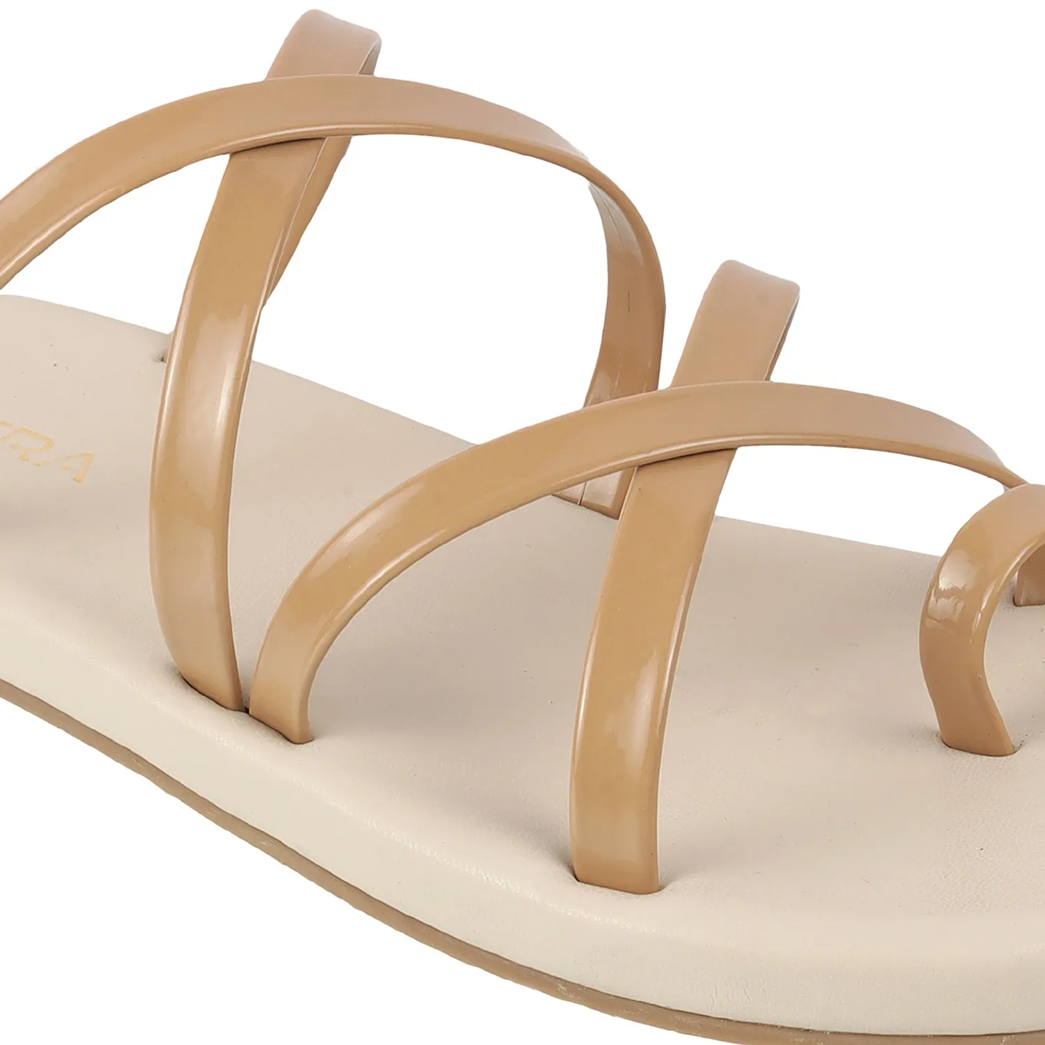 Lazera Women's Glossy Strap Sliders  Lightweight Daily Use Flats for All-Day Comfort(1486) Shoes Nordstrom Flats