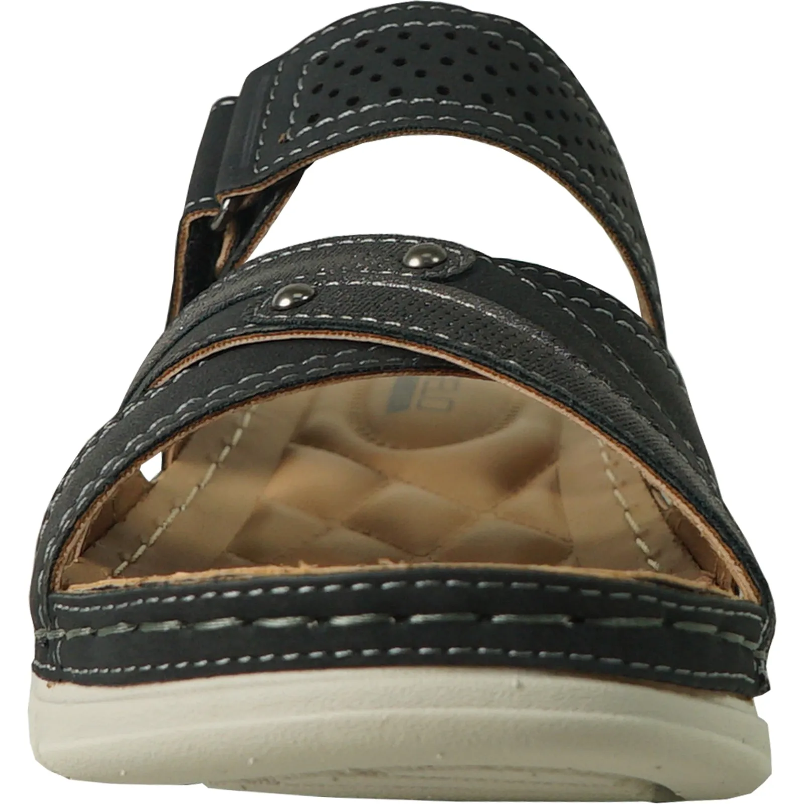 Sandals For Trekking VANGELO Women Sandal CATHY-2 Wedge Sandal Black