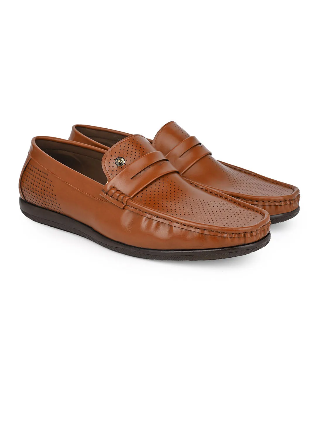 Alberto Torresi Tan Casuals Loafers 1950's Penny Loafers