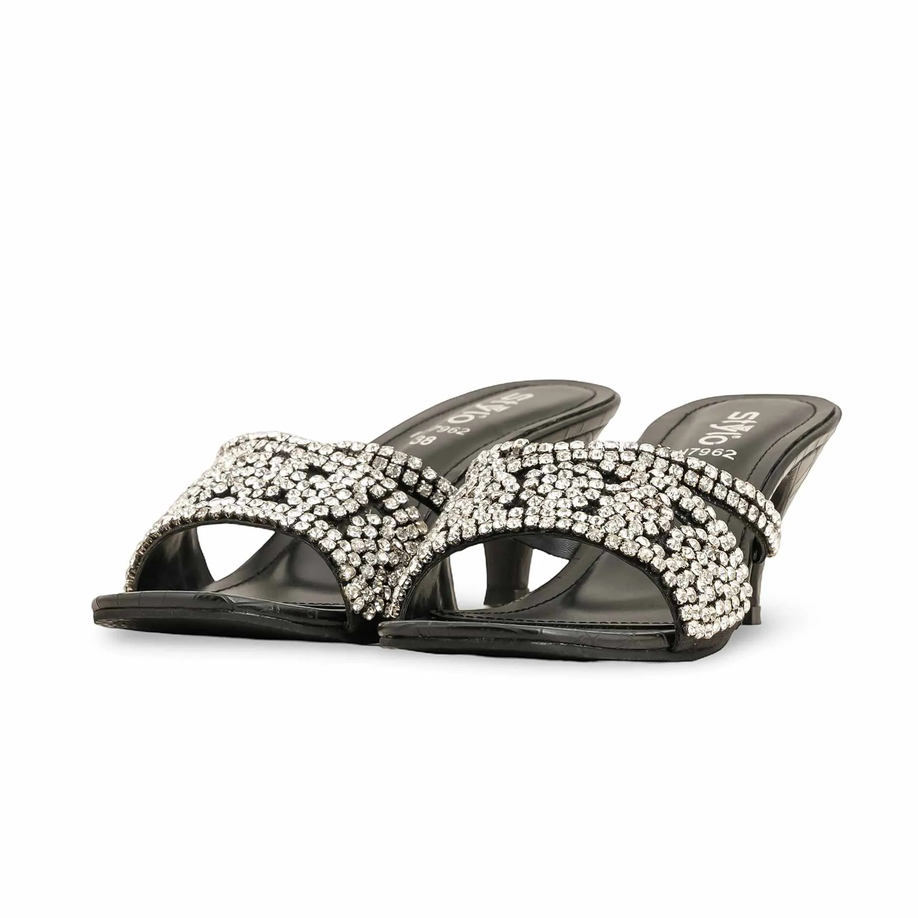 Black Fancy Slipper FN7962 Buy Slippers