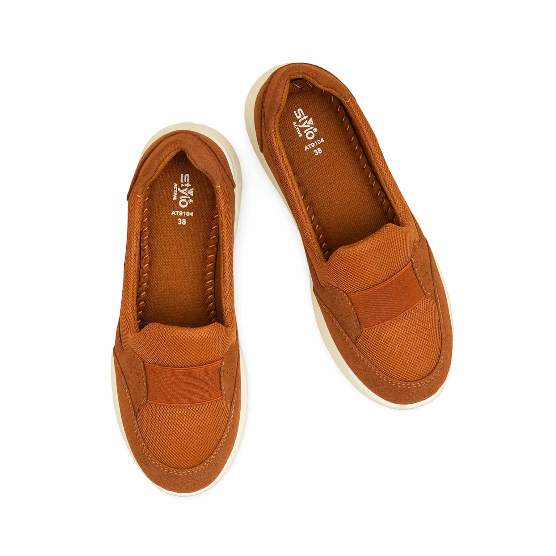 Brown Casual Sneaker For Women AT9104 Sneakers With Stars