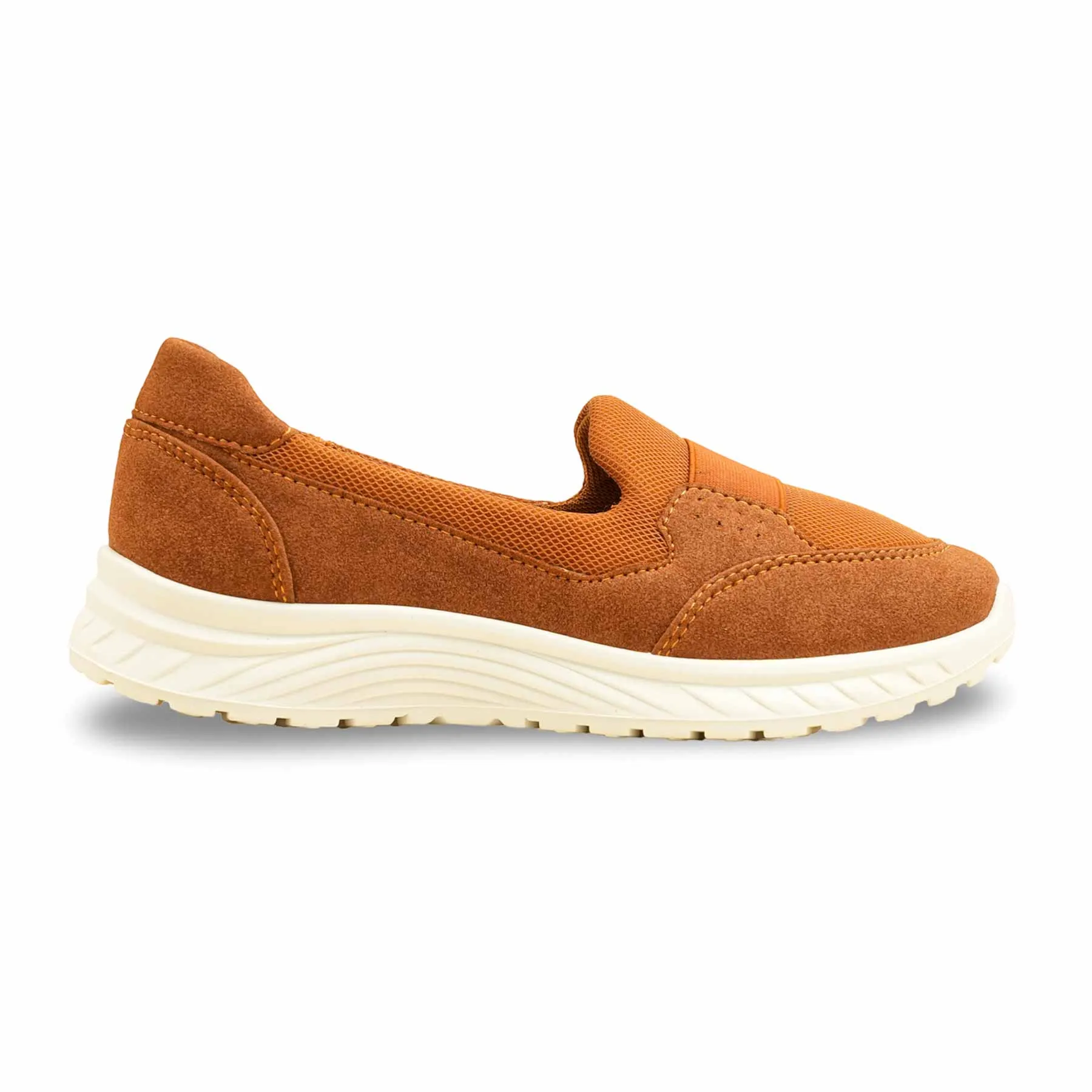 Slip In Sneakers Brown Casual Sneaker For Women AT9104