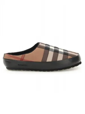 Daisy Fuentes Flat Shoes Burberry House Check Flat Slippers Brown