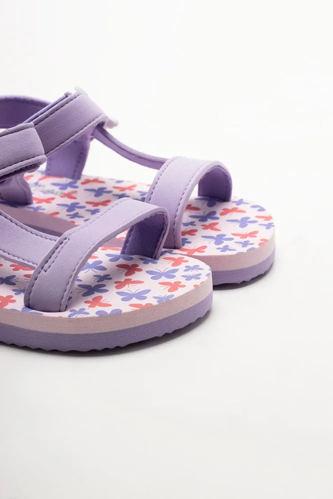 Sandals With Ankle Strap Butterfly Sandals Lilac