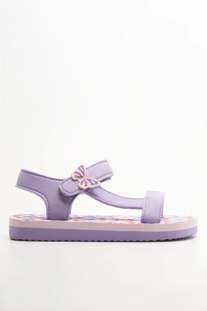Tights And Sandals Butterfly Sandals Lilac