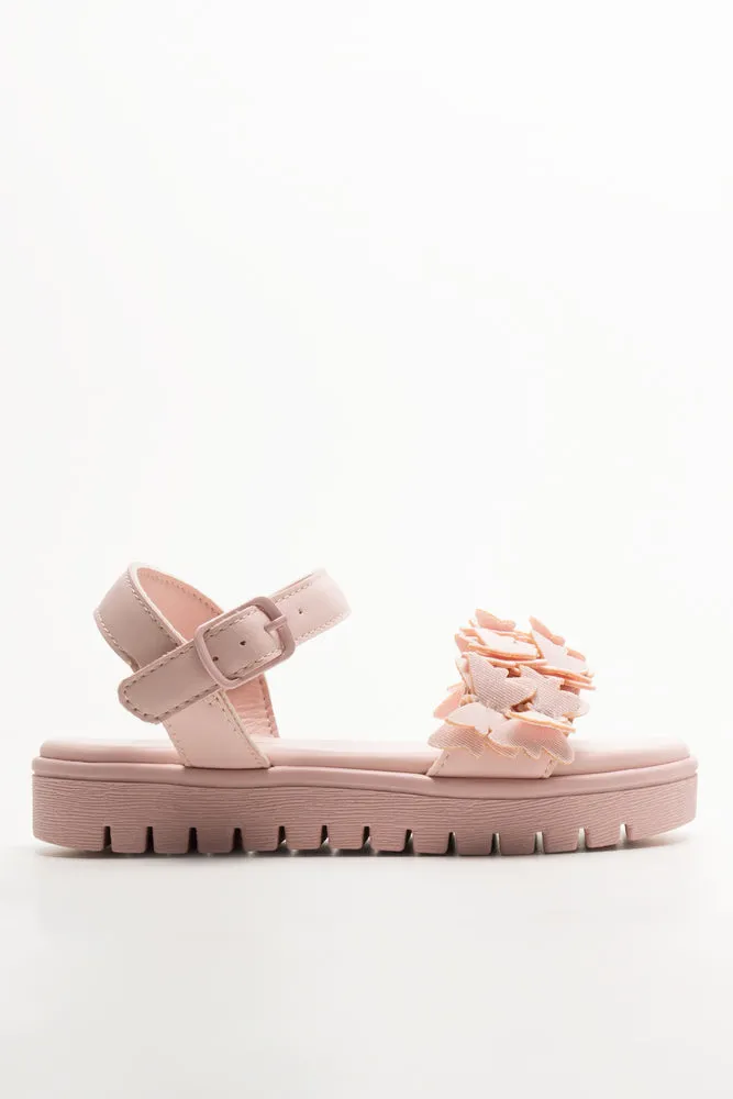 Butterfly Sandals Pink Little Wedge Sandals