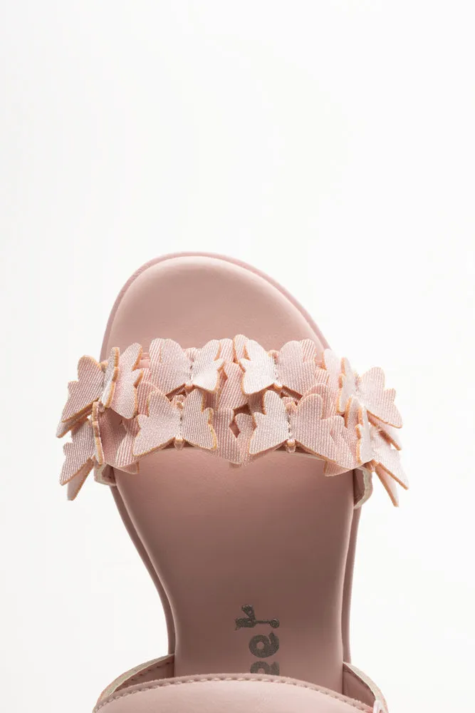70s Platform Sandals Butterfly Sandals Pink