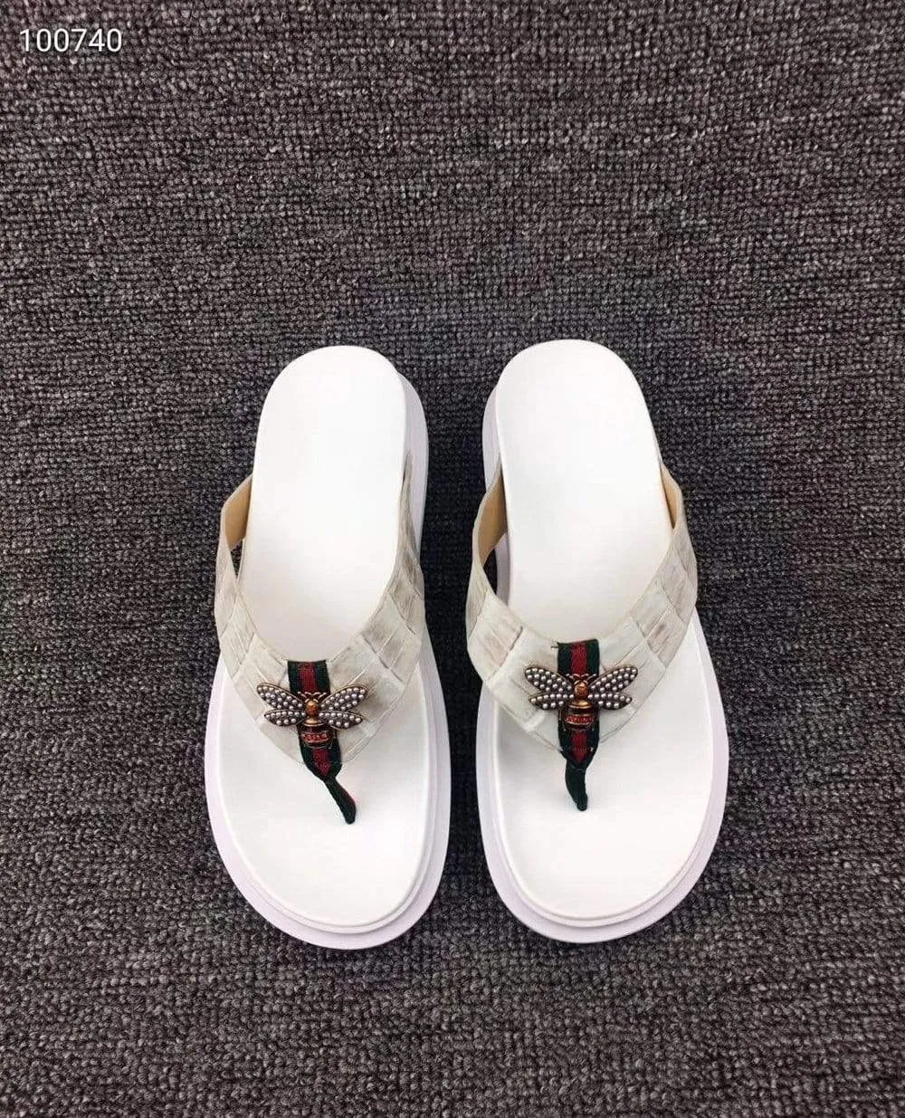 Crocodile Shoes Crocodile Leather Slippers With Bee Shrek Feet Slippers