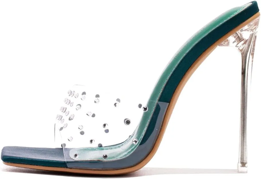 Cape Robbin Women's Brisa Stiletto High Heels with Sexy Open Toe Basketball Shoes In Size 15