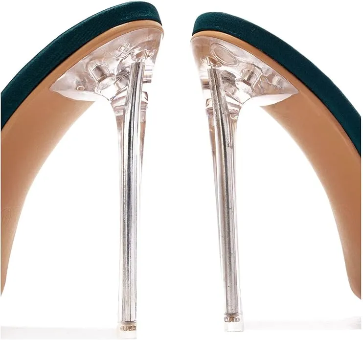 1950s Basketball Shoes Cape Robbin Women's Brisa Stiletto High Heels with Sexy Open Toe