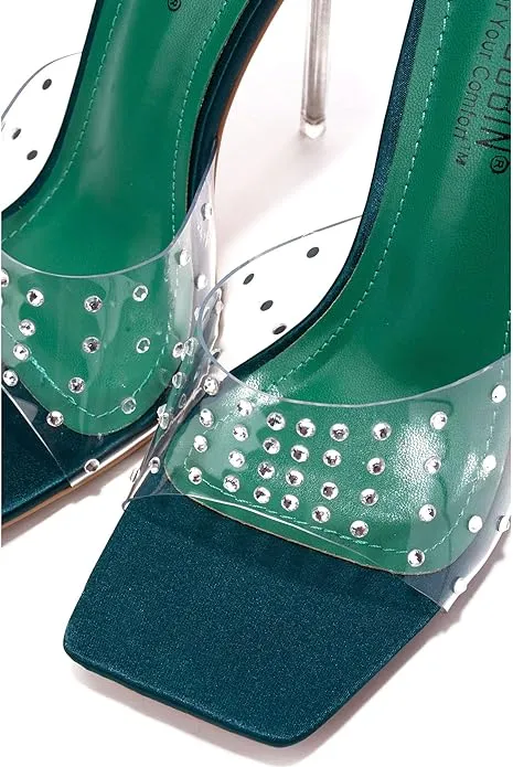 Cape Robbin Women's Brisa Stiletto High Heels with Sexy Open Toe Rainbow Basketball Shoes