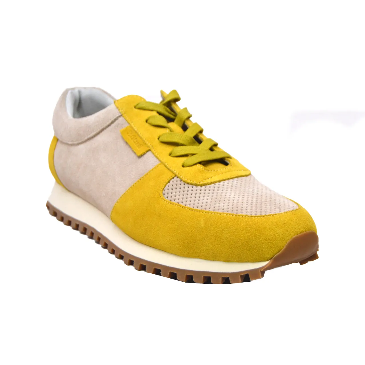 Surrey Yellow & Bone Sneakers - Stylish British Collection Shoes Keds Sneakers