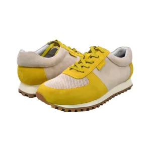 Surrey Yellow & Bone Sneakers - Stylish British Collection Shoes Fashionable Sneakers