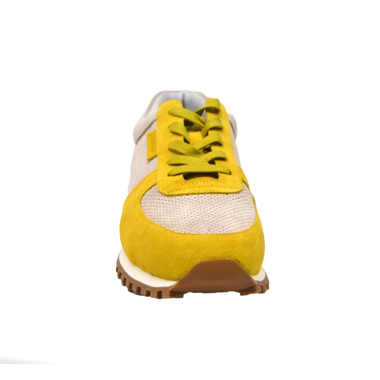 Surrey Yellow & Bone Sneakers - Stylish British Collection Shoes Rs X Sneakers