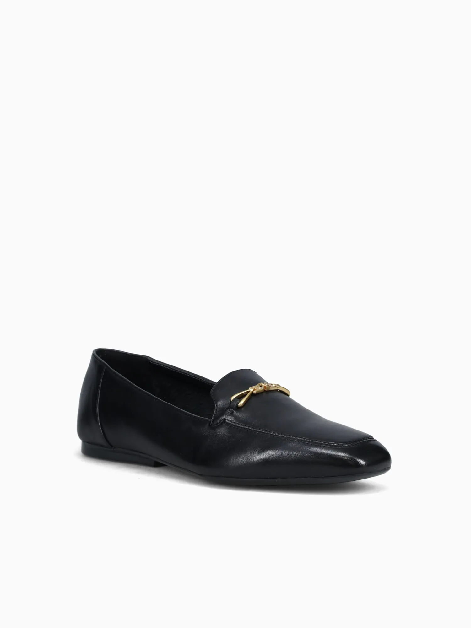 Cecilia Black Leather Comfy Loafers