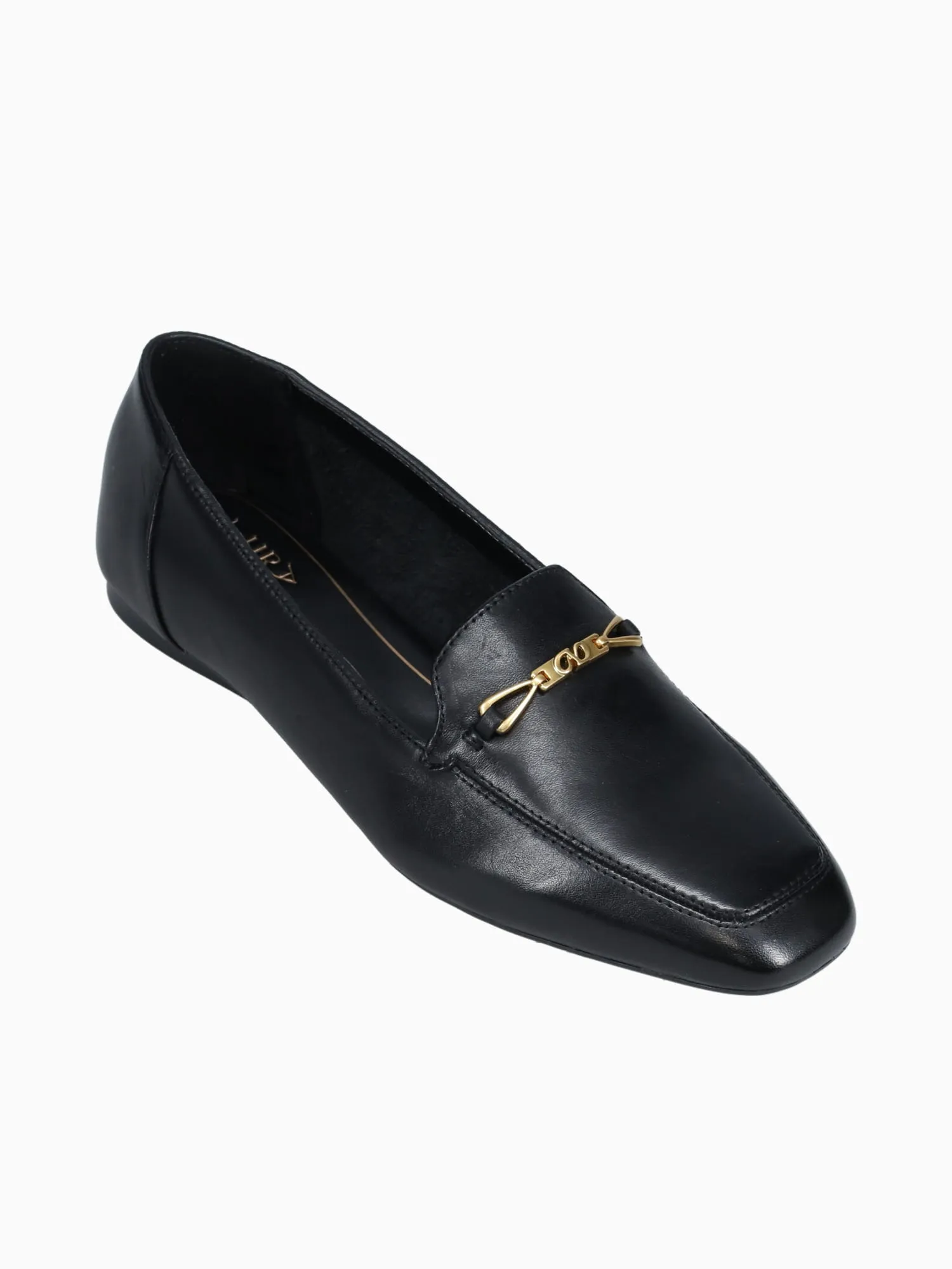 Cecilia Black Leather Loafers On Baltimore National Pike