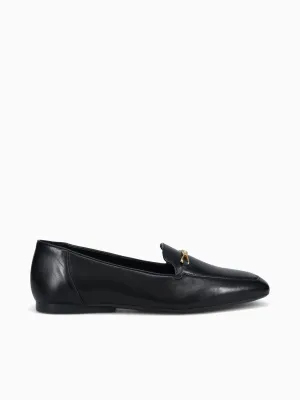 Slacks And Loafers Cecilia Black Leather