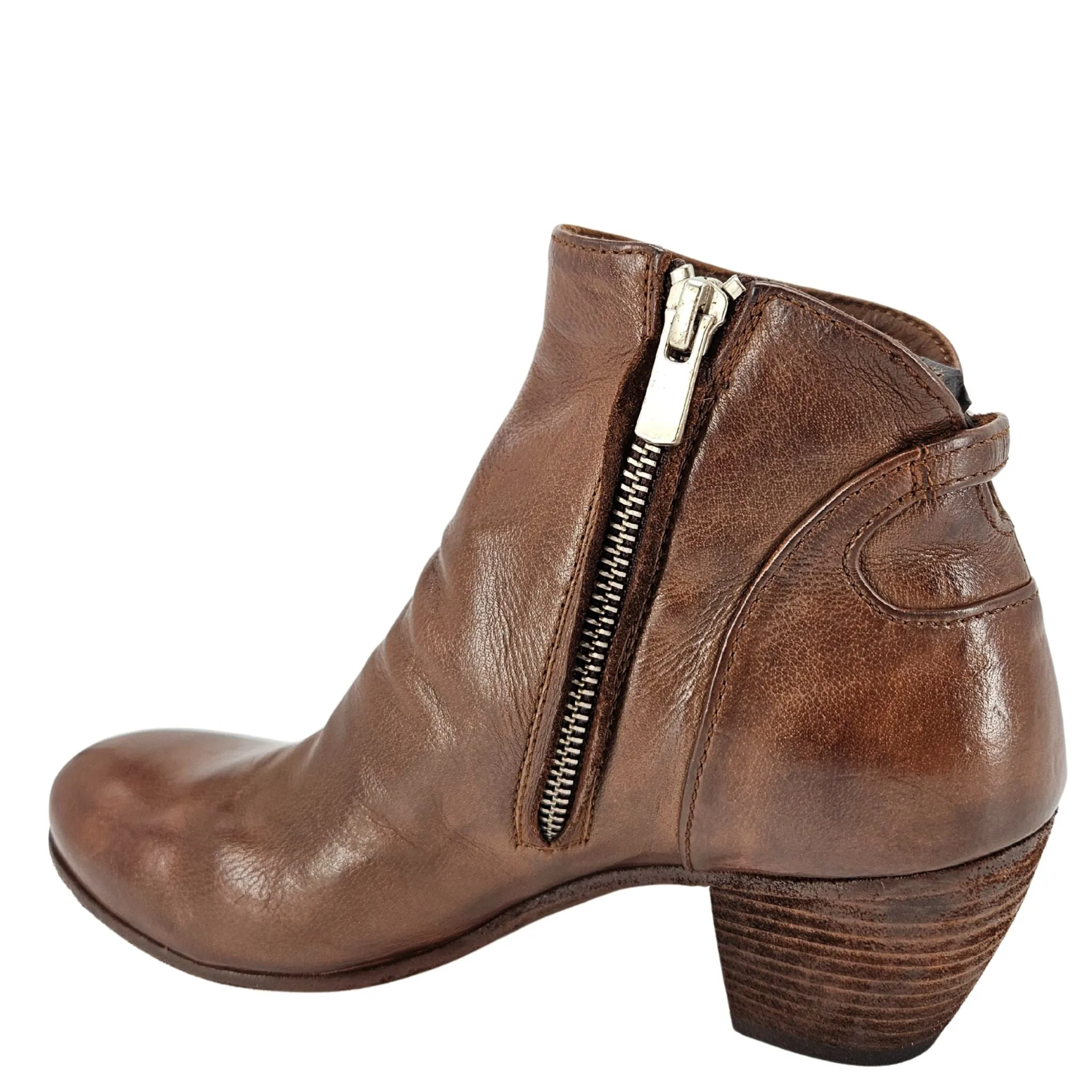 Chabrol/002 Cognac Leather Ankle boot
