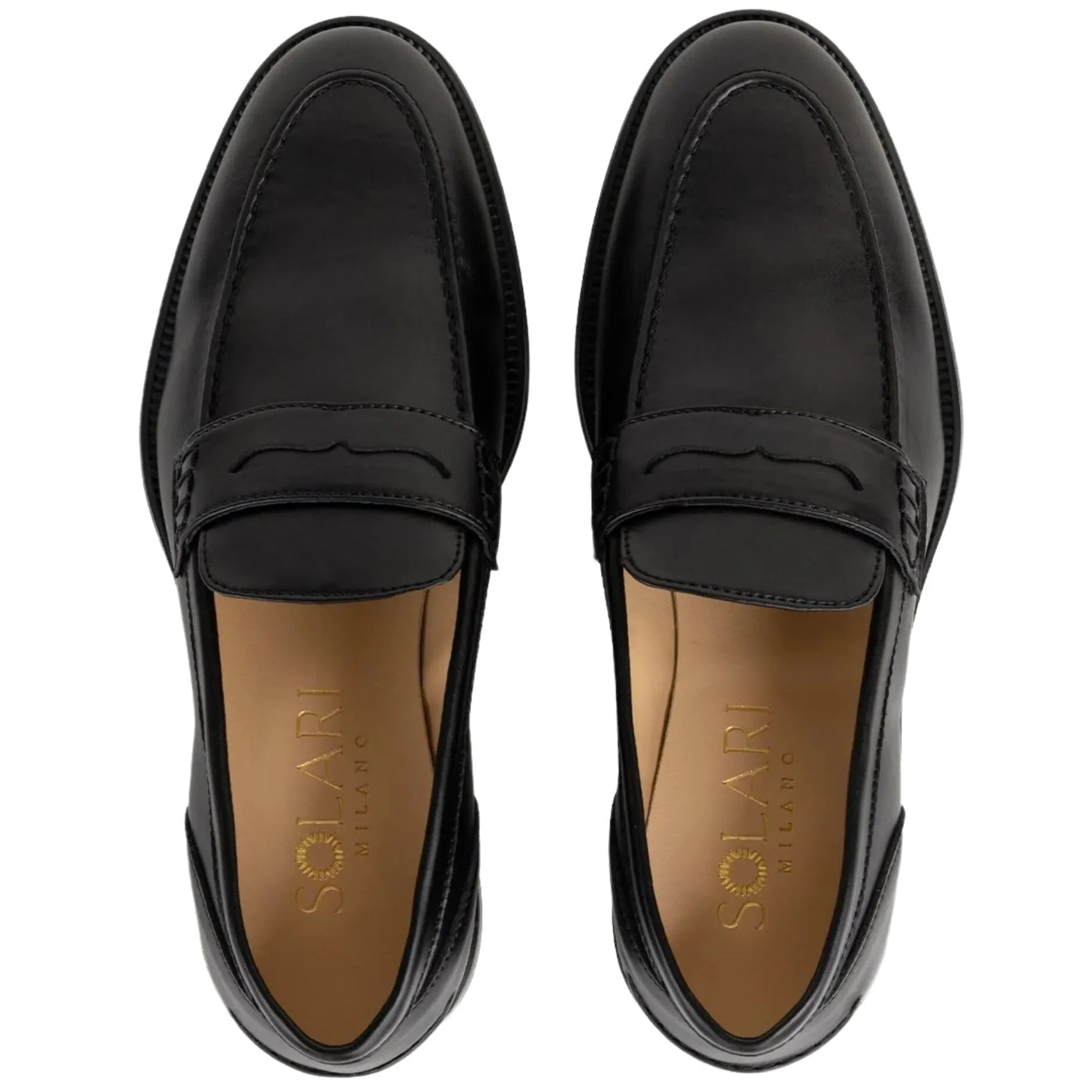 Men's vegan loafer by Solari Milano - black or brown Penny Loafers Men With Penny