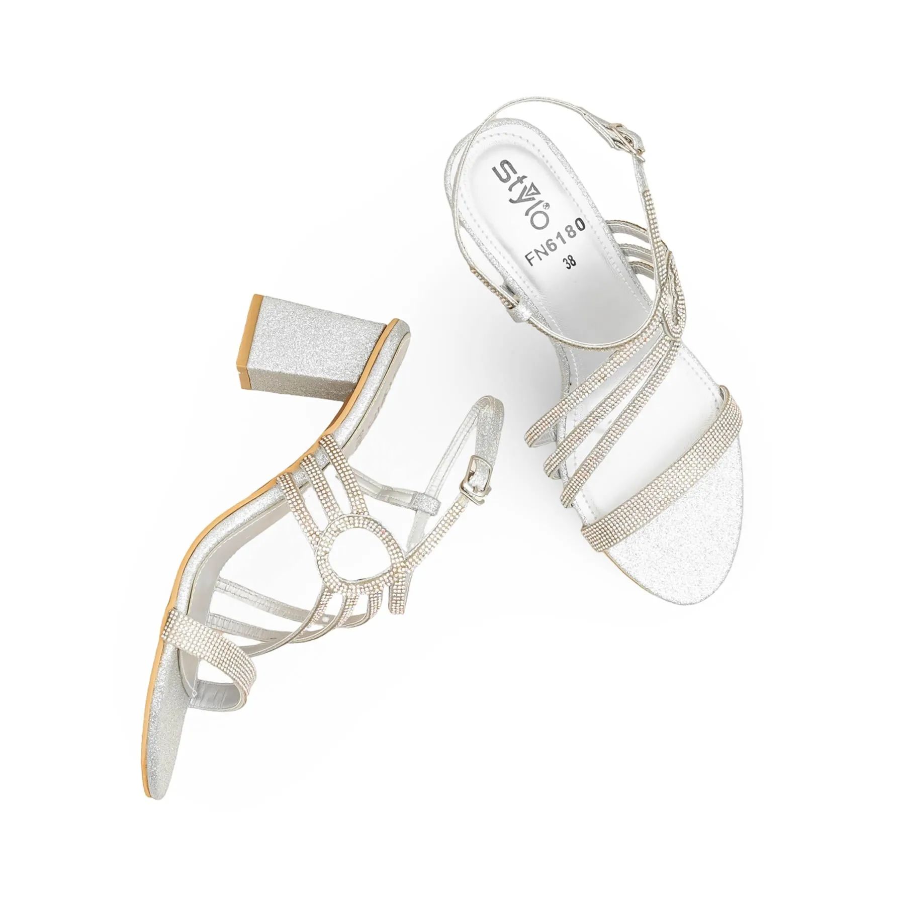 Flats To High Heels Silver Fancy Sandal For Women FN6180