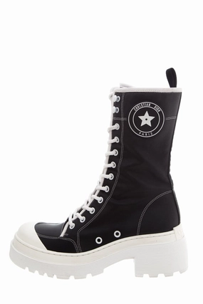 Christian Dior Black D-Rise Sneaker Boots SZ 37 Frye Boots